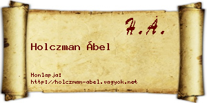 Holczman Ábel névjegykártya