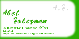 abel holczman business card
